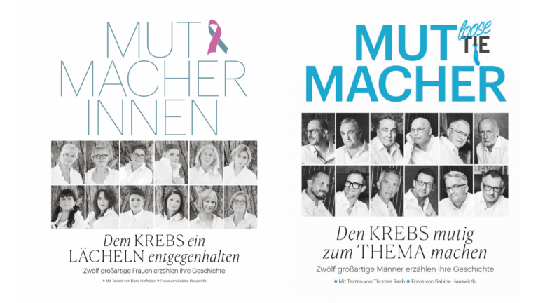 Die Österreichische Krebshilfe initiierte zwei Bücher mit Schicksalen von zwölf Frauen und zwölf Männern.