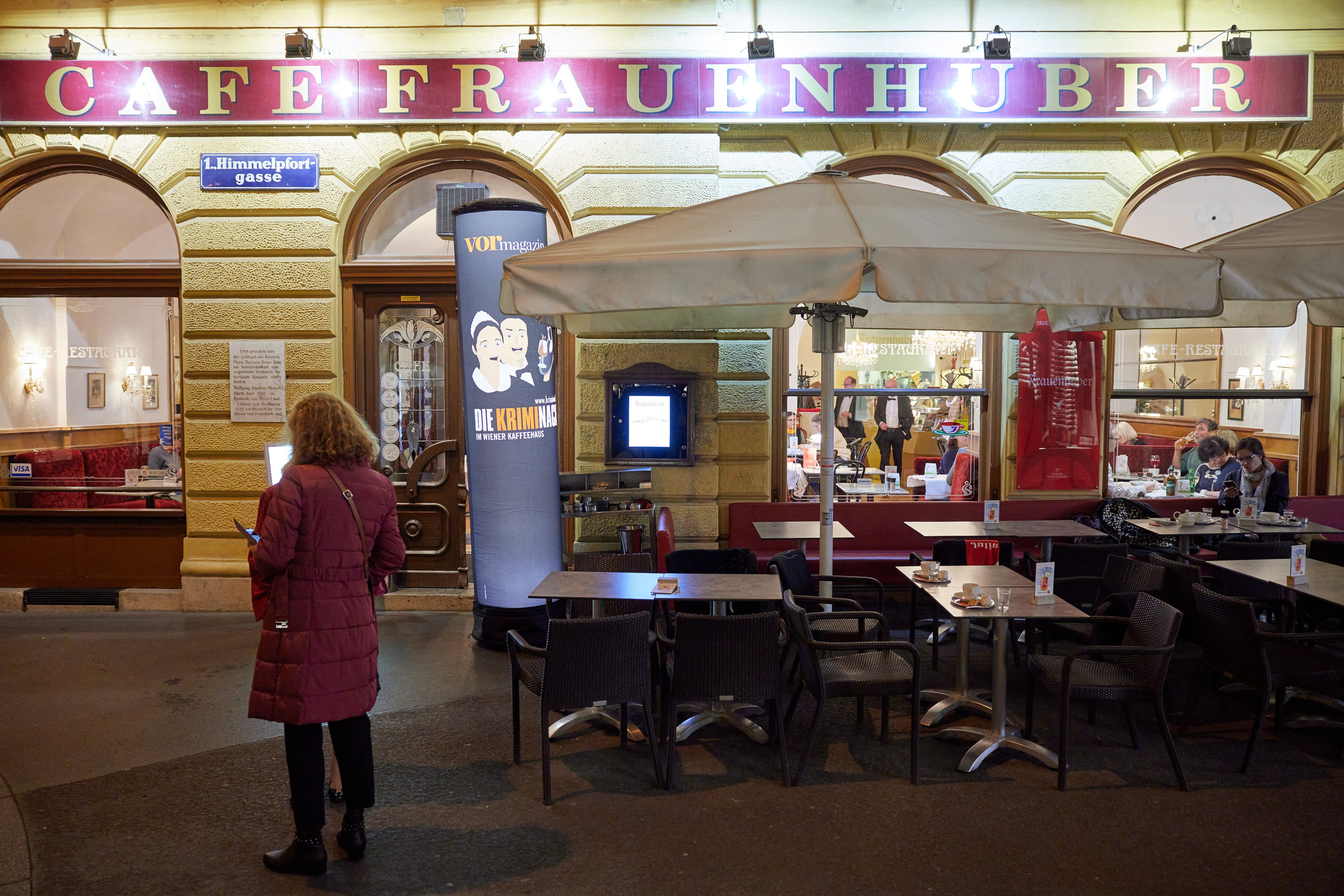 Bei der Kriminacht immer eine beliebte Location: Das Café Frauenhuber.
