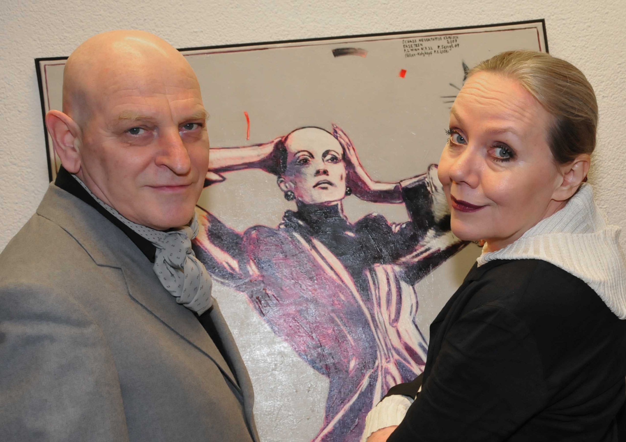 Laudatio für Peter Sengl zu seinem 80. Geburtstag. Von Michael Schottenberg, gesprochen in der Galerie Suppan zur Eröffnung der Ausstellung am 4. März. | Foto: Peter und Susi Sengl. ©Willi Denk